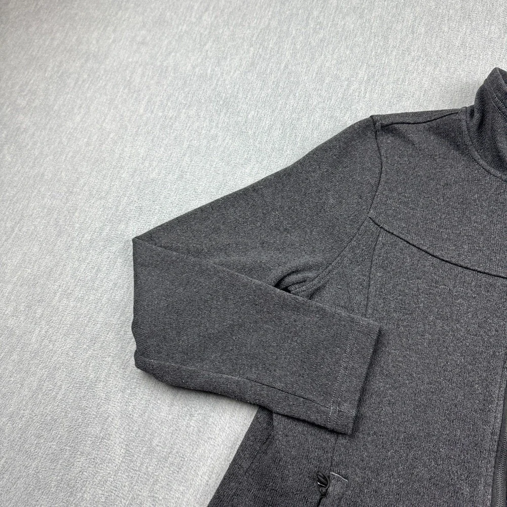 The North Face Sweater Womens Large Gray Fleece Full Zip Pockets Long Sleeve Top